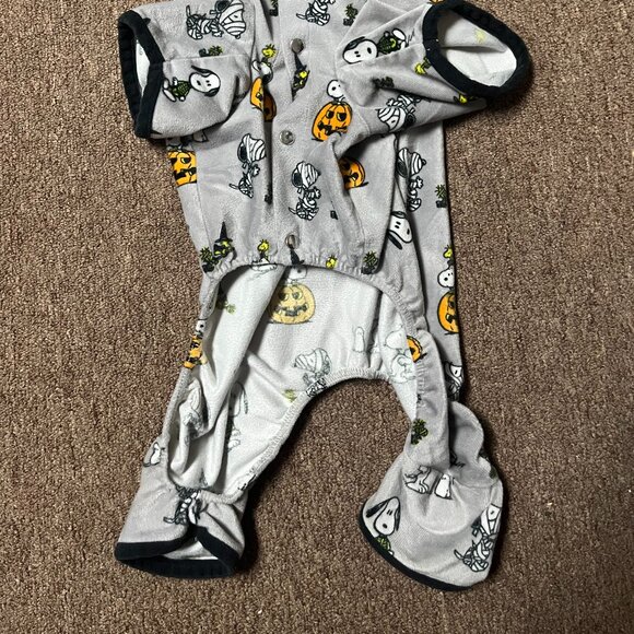 HALLOWEEN PEANUTS SNOOPY WOODSTOCK FLEECE DOG 19-25 LBS OUTFIT - Picture 2 of 3